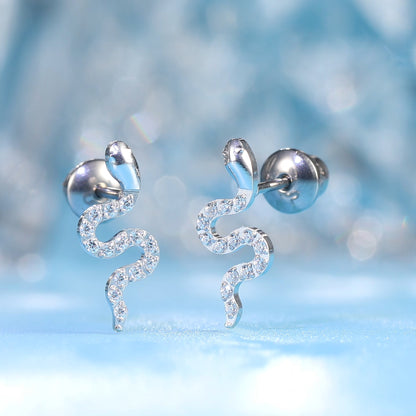 Limerencia Hypoallergene G23 Implantatqualität Titan Schraubverschluss Ohrringe Tragus 20G Helix F136 Piercingstecker für empfindliche Ohren Knorpel (Schlange)
