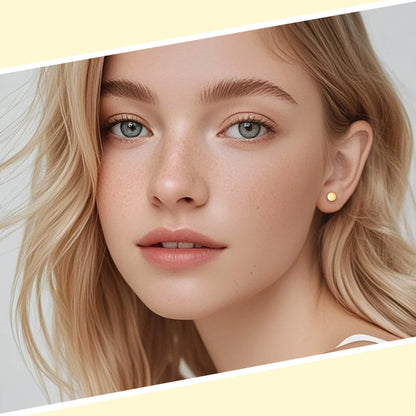 Limerencia Titan-Ohrstecker, F136 implantatgeeignetes Reintitan-Ohrstecker in 3 mm/4 mm, nickelfrei und hypoallergen für Damen, Herren und empfindliche Ohren