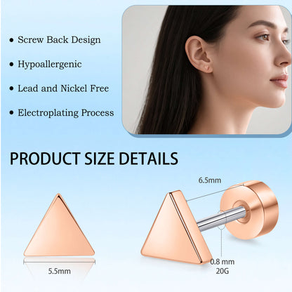 Limerencia Titan Steckohrringe, F136 Implantat-Titanohrringe für Damen und Herren mit empfindlichen Ohren
