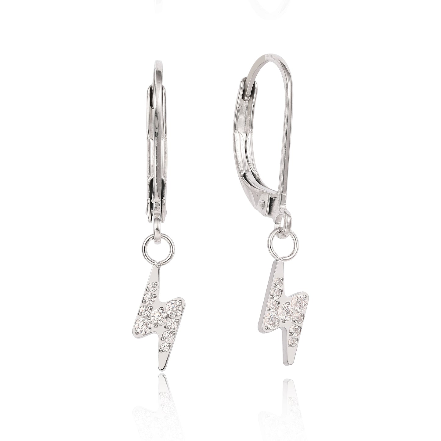 Boucles d’oreilles Limerencia à fermoir levier en titane G23, boucles pendantes goutte pour femme, boucles mode en titane F136, bijou hypoallergénique cadeau – motif éclair
