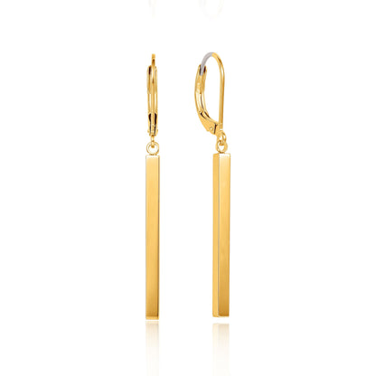 Limerencia G23 Titanium Leverback Earrings Dangle Drop Earrings for Women Fashion F136 Titanium Earrings Hypoallergenic Jewelry Gift/Vertical Bar