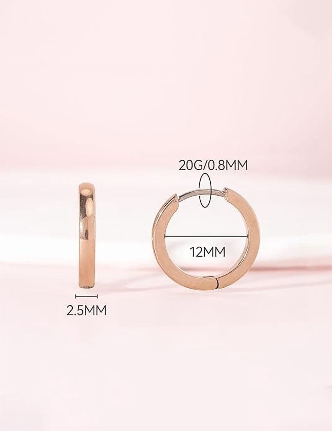 Titanium Huggie Earrings for Women Men, Small Hoop Earrings Hypoallergenic Earrings for Sensitive Ears