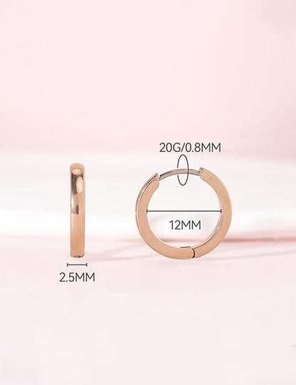 Titanium Huggie Earrings for Women Men, Small Hoop Earrings Hypoallergenic Earrings for Sensitive Ears