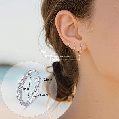 Limerencia Nasenring Reifen, Titan Nasenring für Damen und Herren – seitlicher Zirkonia