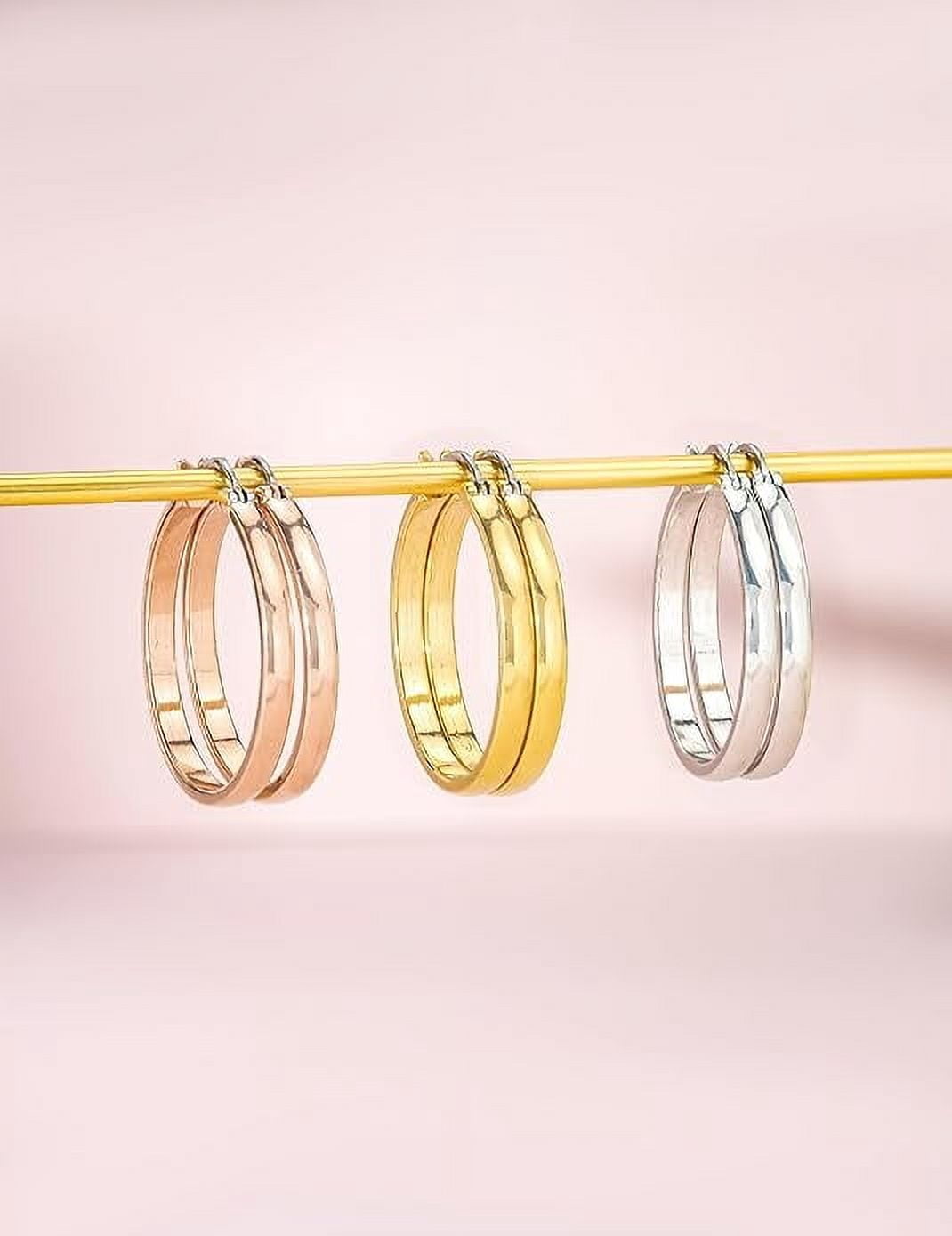 Limerencia G23 Pure Titanium Hypoallergenic Hoop Earrings for Women Sensitive Ears (20mm, Gold)