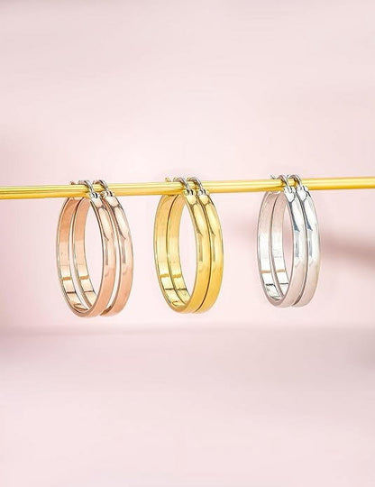 Limerencia G23 Pure Titanium Hypoallergenic Hoop Earrings for Women Sensitive Ears (20mm, Gold)