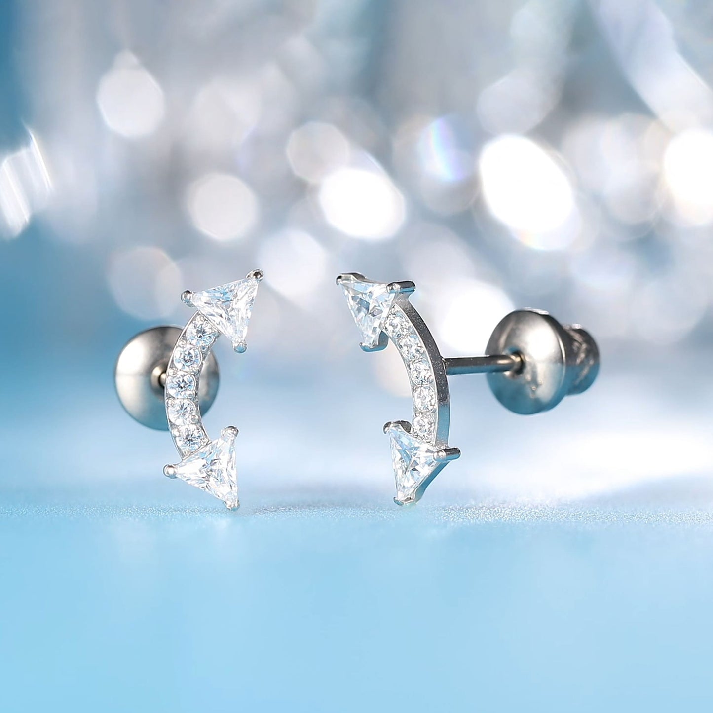 Limerencia Pendientes Hipoalergénicos de Titanio Grado Implante G23 con Cierre de Rosca para Tragus 20G Helix F136 Poste de Piercing para Orejas Sensibles Cartílago (Escalador Trepador)