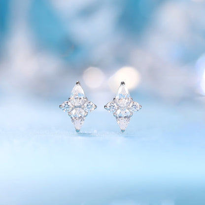 Limerencia F136 Aretes de titanio puro hipoalergénicos de grado implante, pequeños y delicados aretes de circonita cúbica G23 para orejas sensibles de mujer