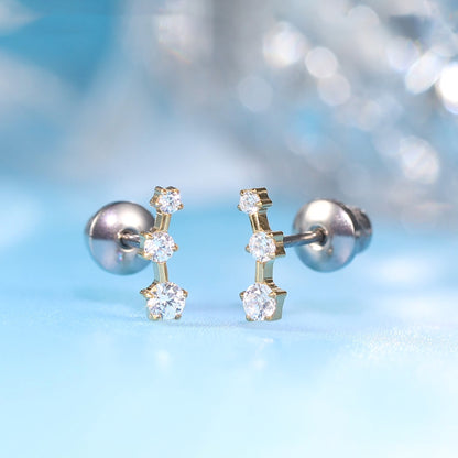 Limerencia Hypoallergene G23 Implantatqualität Titan Schraubverschluss Ohrringe Tragus 20G Helix F136 Piercingstecker für empfindliche Ohren Knorpel (Climber Crawler)
