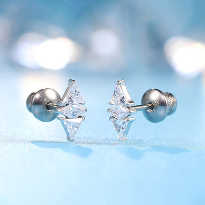 Limerencia Hypoallergene G23 Implantatgrad Titan Schraubverschluss Ohrringe Tragus 20G Helix F136 Piercingstecker für empfindliche Ohren Knorpel (Diamant)