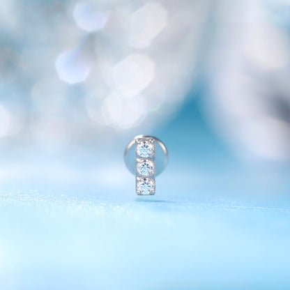 limerencia F136 Titanio hipoalergénico 20g 6mm 8mm Stud de espalda plana | G23 Grado de implante de ajuste a presión Pendientes sin rosca Push Pin Tragus Cartílago Helix Conch Nariz Monroe Medusa Joyería de perforación (1pc)