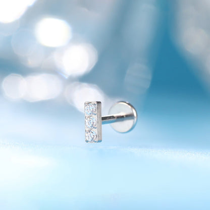 limerencia F136 Titanio hipoalergénico 20g 6mm 8mm Stud de espalda plana | G23 Grado de implante de ajuste a presión Pendientes sin rosca Push Pin Tragus Cartílago Helix Conch Nariz Monroe Medusa Joyería de perforación (1pc)