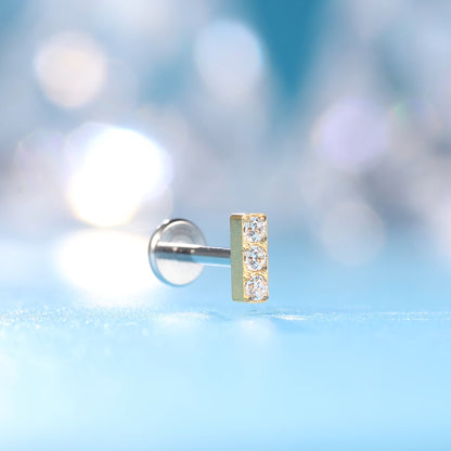 limerencia F136 Titanio hipoalergénico 20g 6mm 8mm Stud de espalda plana | G23 Grado de implante de ajuste a presión Pendientes sin rosca Push Pin Tragus Cartílago Helix Conch Nariz Monroe Medusa Joyería de perforación (1pc)