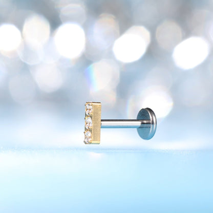 limerencia F136 Titanio hipoalergénico 20g 6mm 8mm Stud de espalda plana | G23 Grado de implante de ajuste a presión Pendientes sin rosca Push Pin Tragus Cartílago Helix Conch Nariz Monroe Medusa Joyería de perforación (1pc)