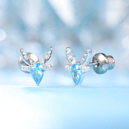 Limerencia Hypoallergene G23 Implantatqualität Titan Schraubverschluss Ohrringe Tragus 20G Helix F136 Piercingstecker für empfindliche Ohren Knorpel (Hirsch)