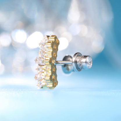 Limerencia Boucles d'oreilles à vis en titane de grade implantaire G23 hypoallergénique, tige de piercing F136 20G pour tragus, hélix, cartilage et oreilles sensibles (Climber Crawler S)