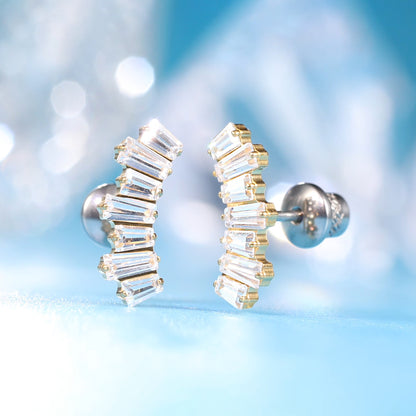 Limerencia Boucles d'oreilles à vis en titane de grade implantaire G23 hypoallergénique, tige de piercing F136 20G pour tragus, hélix, cartilage et oreilles sensibles (Climber Crawler S)