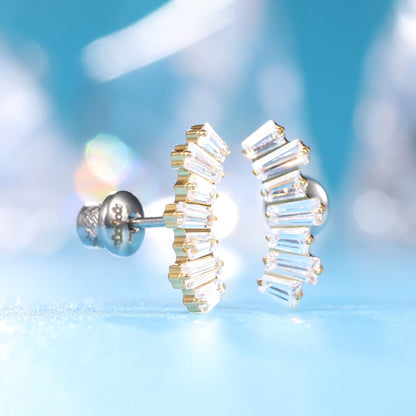 Limerencia Boucles d'oreilles à vis en titane de grade implantaire G23 hypoallergénique, tige de piercing F136 20G pour tragus, hélix, cartilage et oreilles sensibles (Climber Crawler S)