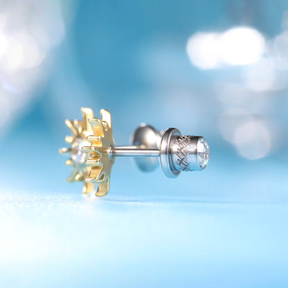 Limerencia Hypoallergene G23 Implantatqualität Titan Schraubverschluss Ohrringe Tragus 20G Helix F136 Piercingstecker für empfindliche Ohren Knorpel (Sonne)