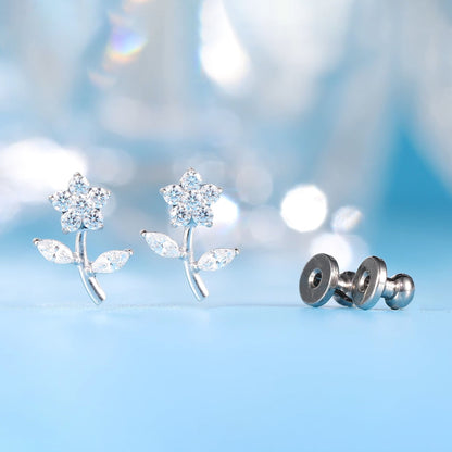 Orecchini a perno in titanio puro G23 F136 Limerencia, ipoallergenici grado implantare, eleganti orecchini con zirconi cubici per donne con orecchie sensibili
