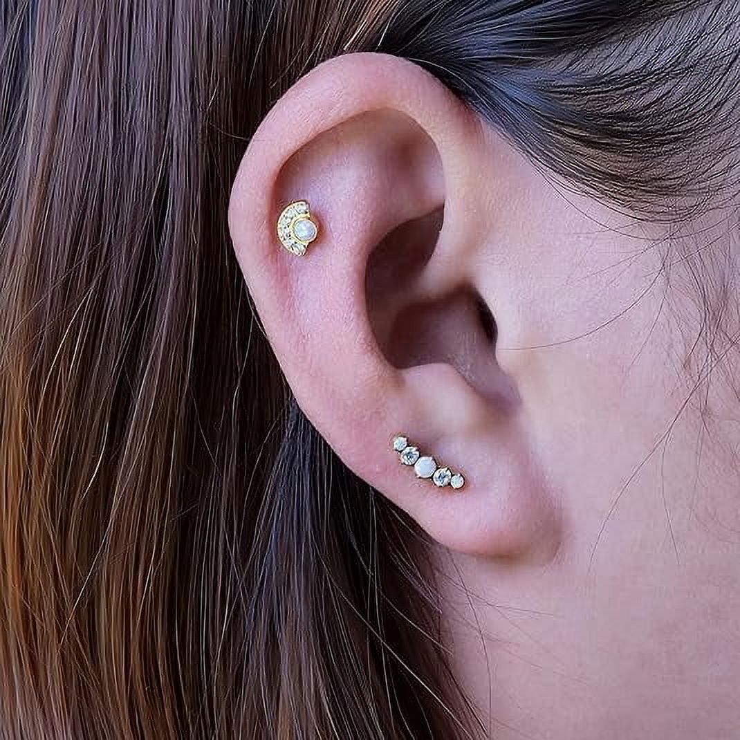 Limerencia Titanium Jewelry Studs, Cubic Zirconia Earrings for Women and Men with Sensitive Ears
