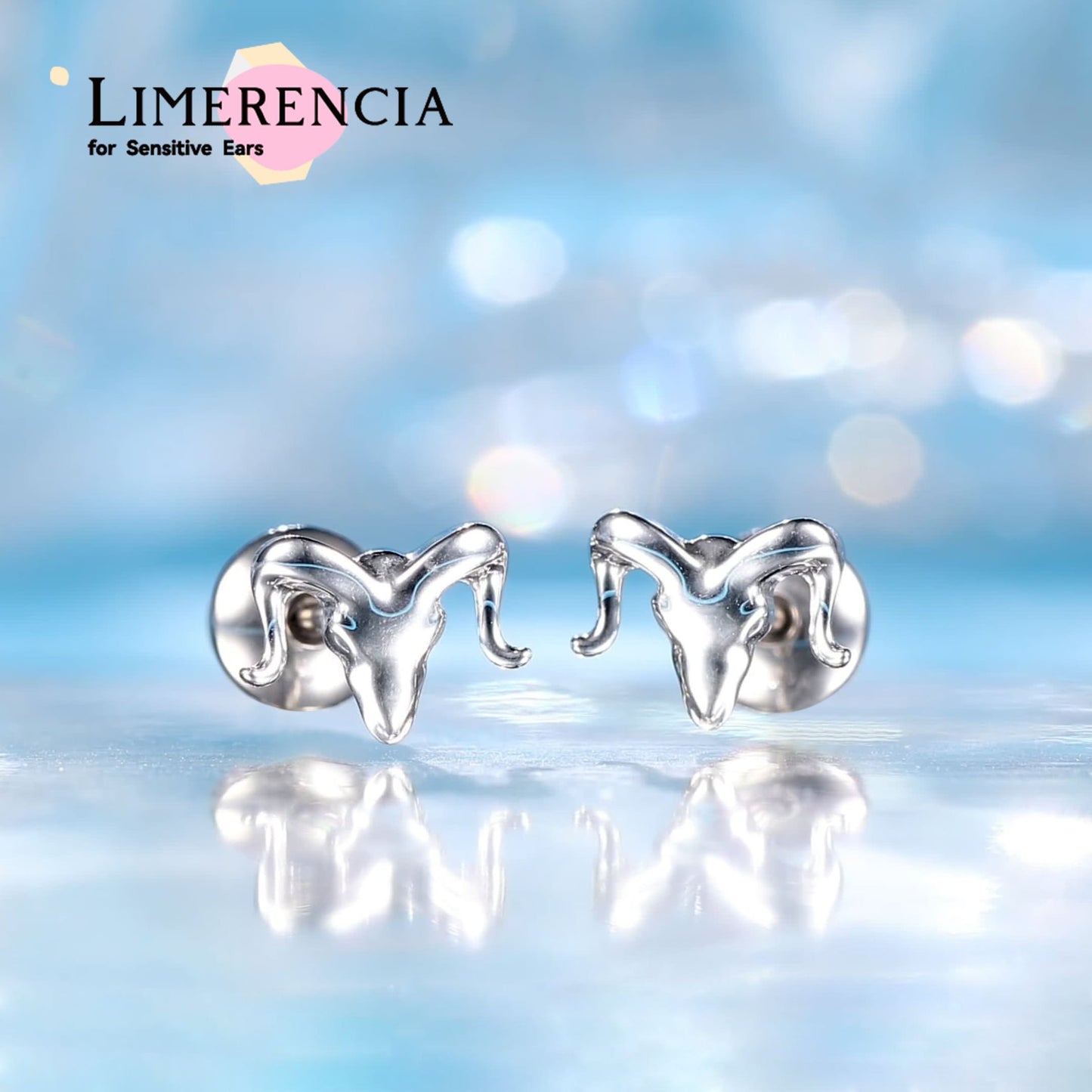 Orecchini a vite in titanio implantabile G23 Limerencia, piercing ipoallergenico F136 20G per cartilagine, trago ed elica orecchie sensibili, design testa di toro