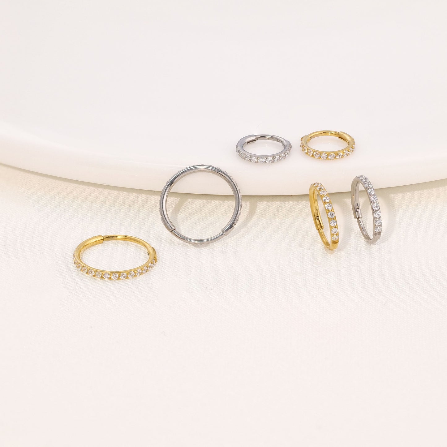 Limerencia Nasenring Reifen, Titan Nasenring für Damen und Herren – seitlicher Zirkonia
