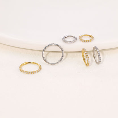 Limerencia Nasenring Reifen, Titan Nasenring für Damen und Herren – seitlicher Zirkonia