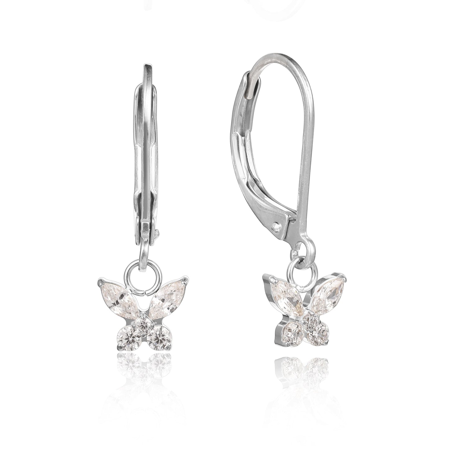 Limerencia G23 Titanium Leverback Earrings Dangle Drop Earrings for Women Fashion F136 Titanium Earrings Hypoallergenic Jewelry Gift--butterfly