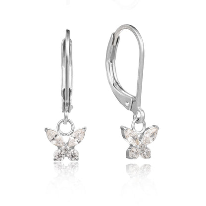 Limerencia G23 Titanium Leverback Earrings Dangle Drop Earrings for Women Fashion F136 Titanium Earrings Hypoallergenic Jewelry Gift--butterfly
