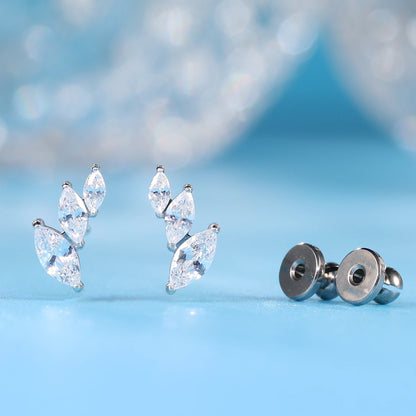 Clous d'oreilles hypoallergéniques en titane pur implantable F136 Limerencia, petits clous délicats à zircone cubique G23 pour femmes aux oreilles sensibles