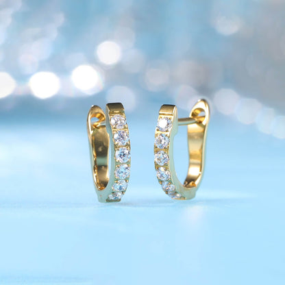 Pendientes aro huggie de titanio puro hipoalergénico Limerencia, pendientes puño pequeños en forma de U de titanio grado implantable F136 ligeros para mujer con oídos sensibles