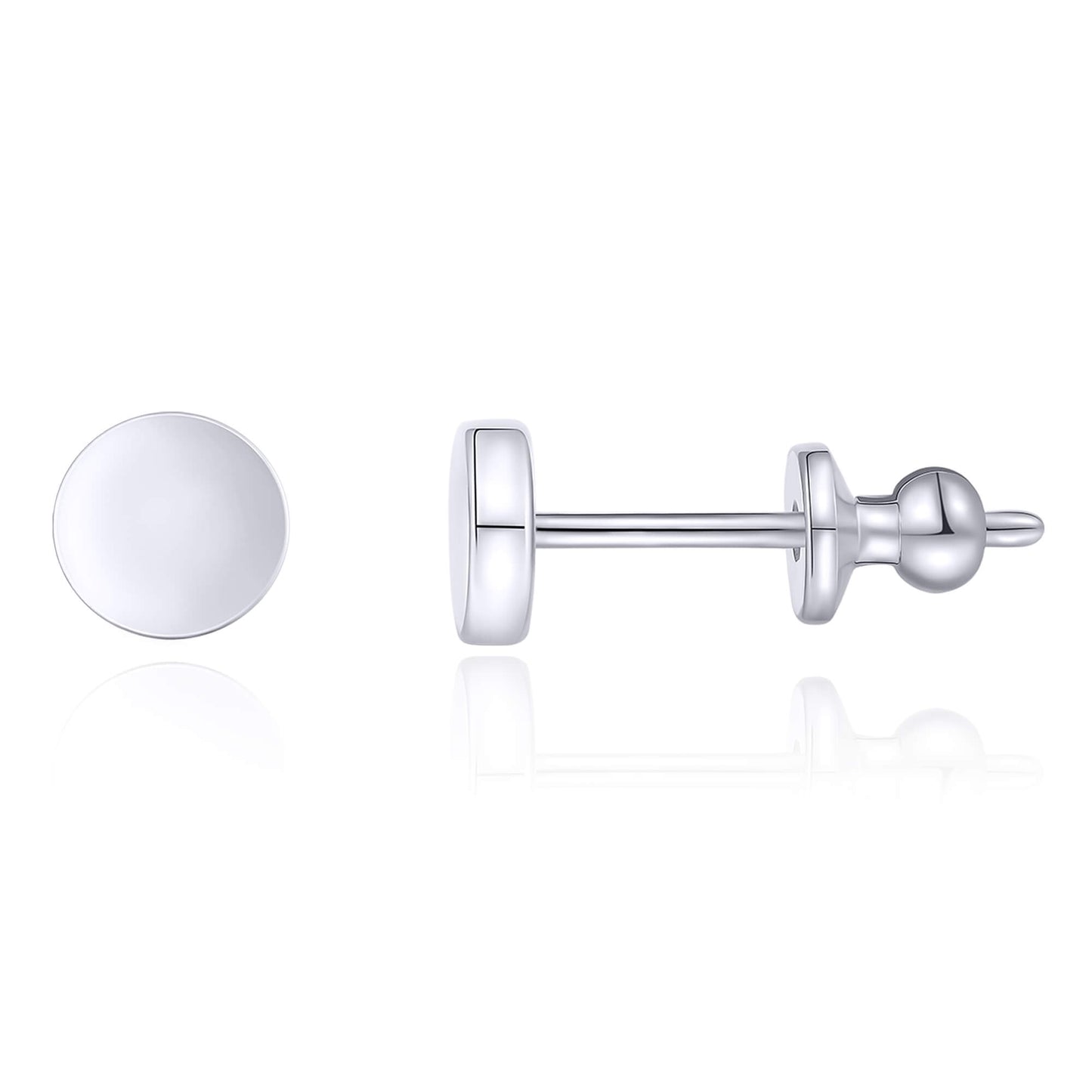 Limerencia Titan-Ohrstecker, F136 implantatgeeignetes Reintitan-Ohrstecker in 3 mm/4 mm, nickelfrei und hypoallergen für Damen, Herren und empfindliche Ohren