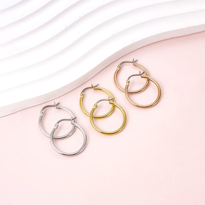 Men nickel free titanium hoop earrings
Women large size titanium sensitive ears earrings