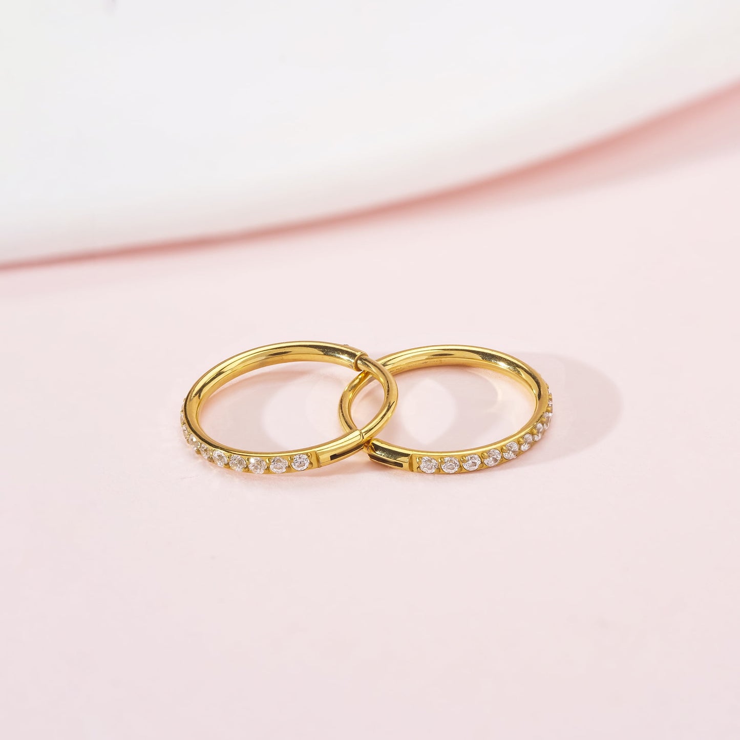 Limerencia Gold Titanium Hoop Earrings for Women Men,Cartilage for Piercing , Lightweight, Hypoallergenic, Nickel-Free Lead-Free, Non-Tarnish, Unisex