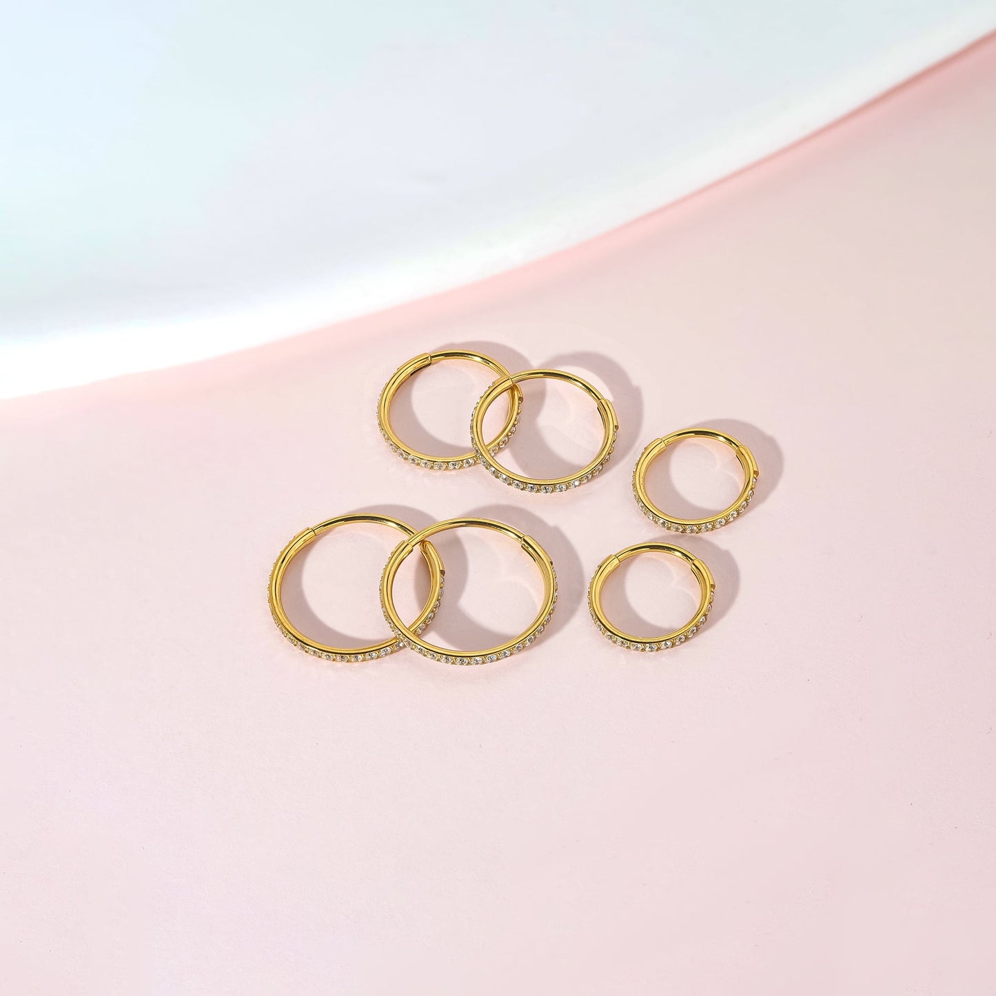 Limerencia  Silver Slim Hoop Earrings for Women - Hypoallergenic Small Cubic Zirconia Huggie Earring Dainty -10mm