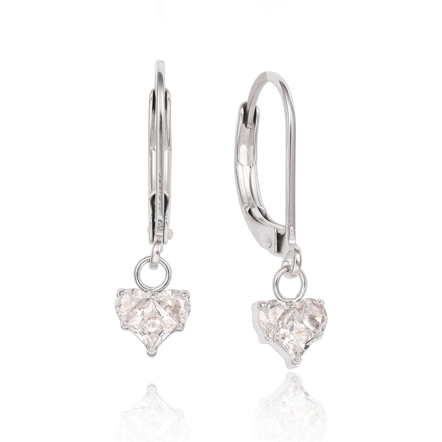 Boucles d’oreilles Limerencia à fermoir levier en titane G23, boucles pendantes goutte pour femme, boucles mode en titane F136, bijou hypoallergénique cadeau – motif cœur