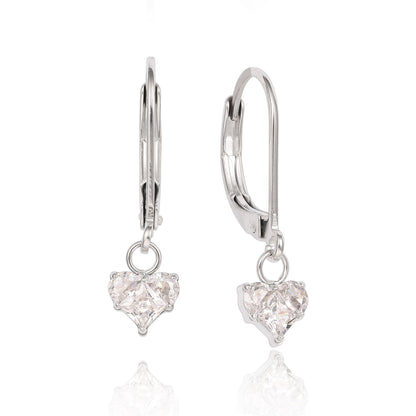 Boucles d’oreilles Limerencia à fermoir levier en titane G23, boucles pendantes goutte pour femme, boucles mode en titane F136, bijou hypoallergénique cadeau – motif cœur