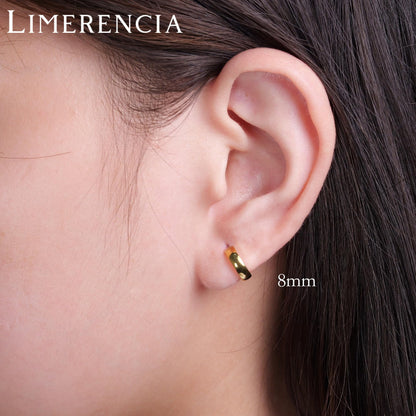 Half Hoop Huggie Earrings for Women,Huggie Earring Featuring Open Hoop Design, F136 Implant Grade Titanium Jewelry for Multiple Piercings