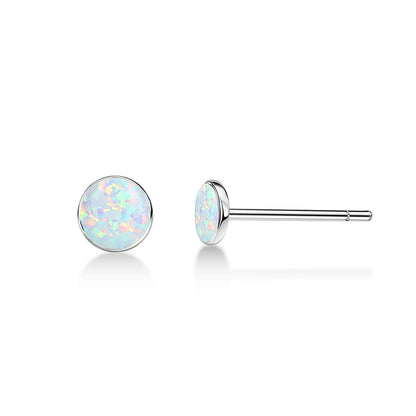 Limerencia Ohrringe aus reinem Titan, hypoallergen | Opal-Ohrstecker | Minimalistisch, Implantatqualität | Für empfindliche Ohren, filigraner Schmuck