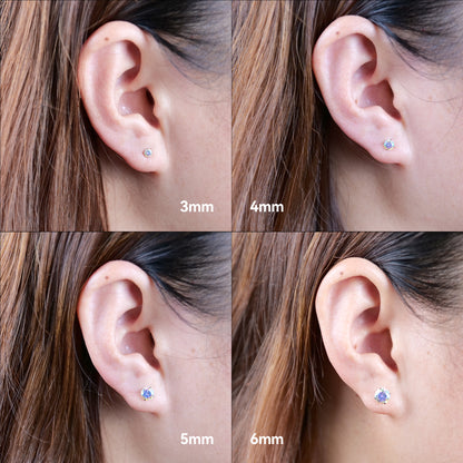 No irritation titanium earring studs
Durable G23 medical titanium earrings