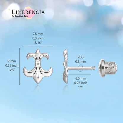 Limerencia Pendientes Hipoalergénicos de Titanio G23 Grado Implante con Cierre de Rosca Tragus 20G Hélice F136 Poste de Perforación para Orejas Sensibles Cartílago (O2)