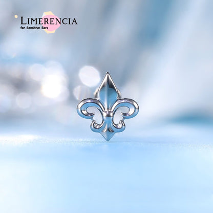 Gioiello piercing borchia filettata interna fondo piatto titanio ipoallergenico Limerencia ASTM F136 18G 6mm 8mm 10mm, per trago, elica, conca, cartilagine, naso e labbra (1 pezzo) (Stemma iris)