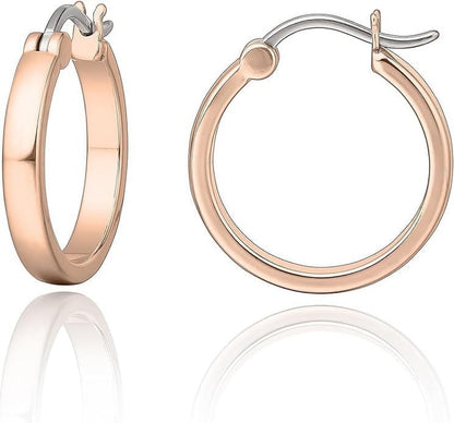 Limerencia G23 Pure Titanium Hypoallergenic Hoop Earrings for Women Sensitive Ears (20mm, Rose Gold)