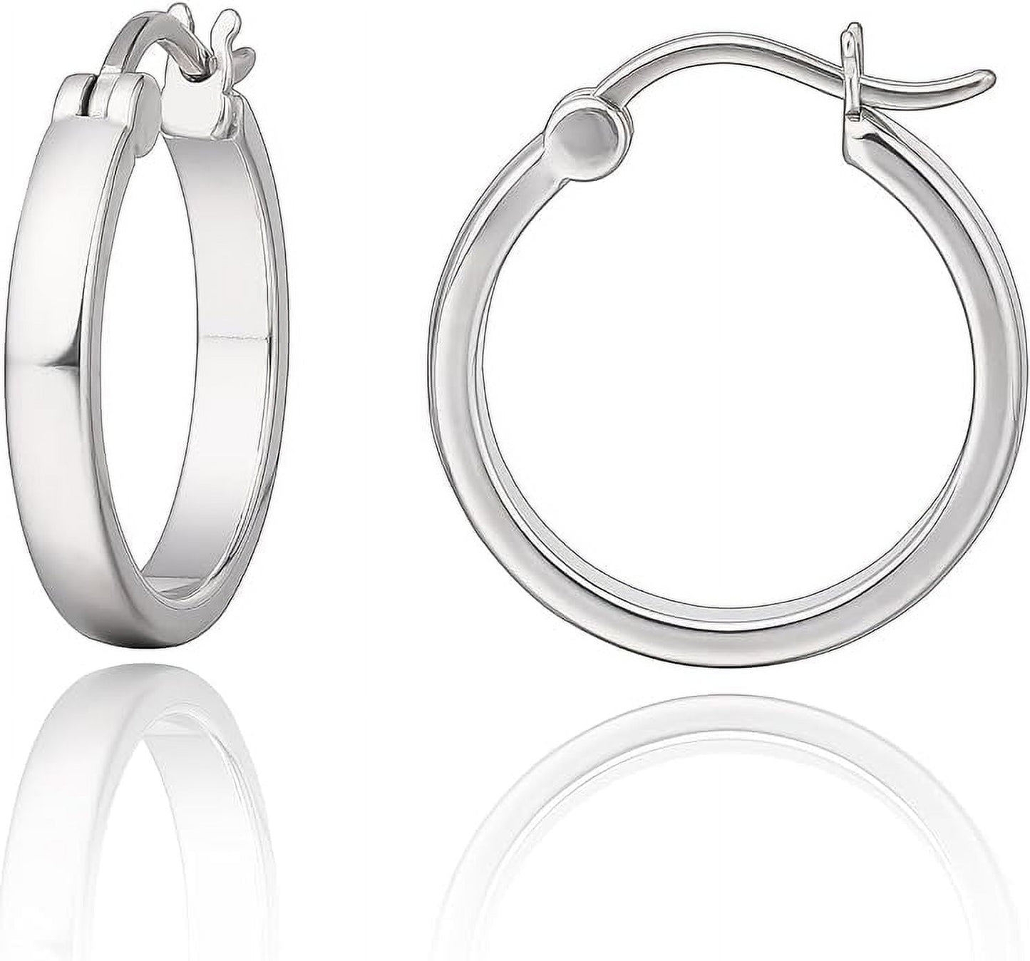Limerencia G23 Pure Titanium Hypoallergenic Hoop Earrings for Women Sensitive Ears (20mm, Silver)