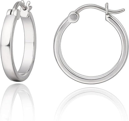 Limerencia G23 Pure Titanium Hypoallergenic Hoop Earrings for Women Sensitive Ears (20mm, Silver)
