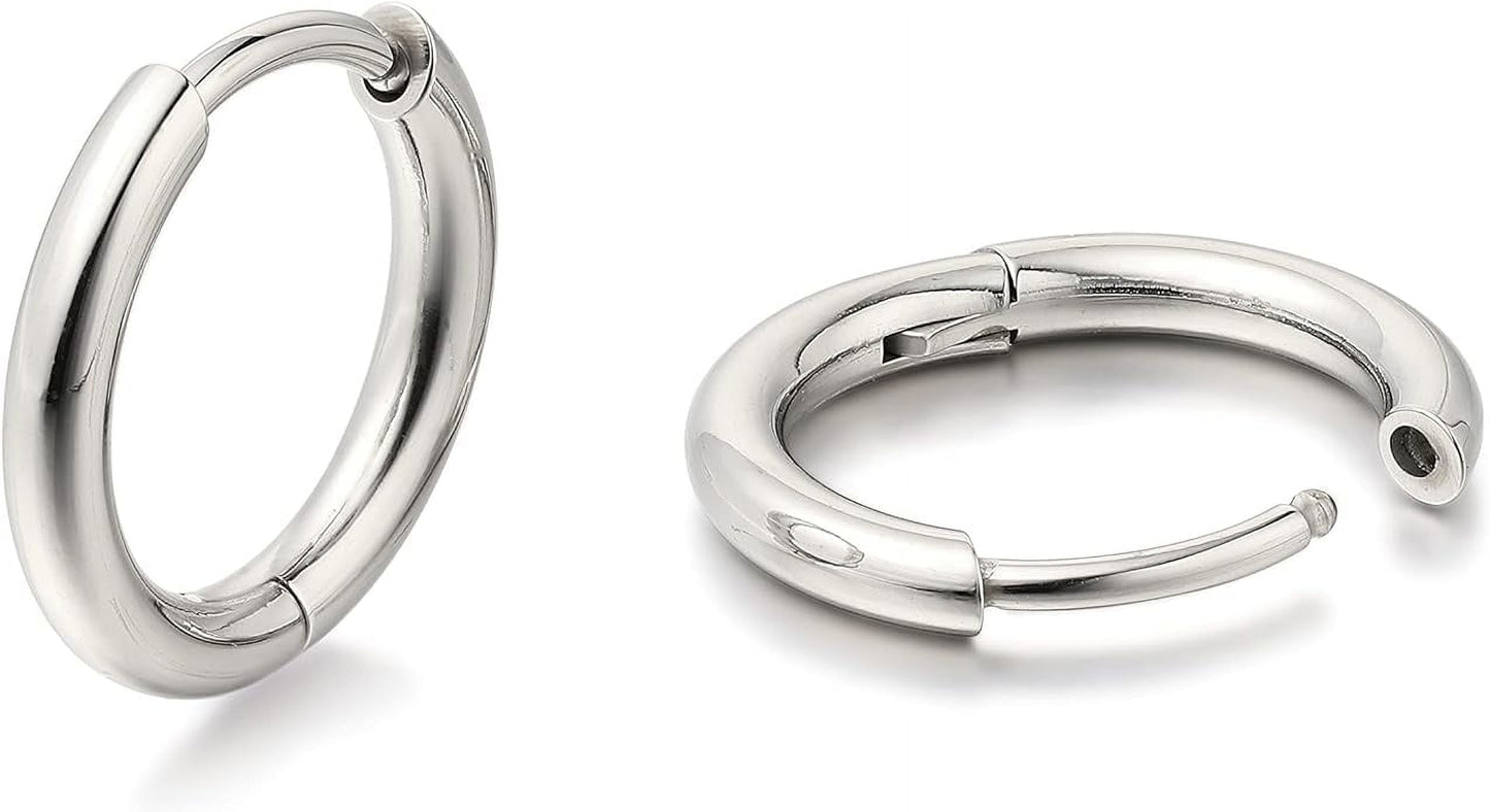 Limerencia G23 Pure Titanium earrings hypoallergenic earrings Unisex (14mm, No stones)
