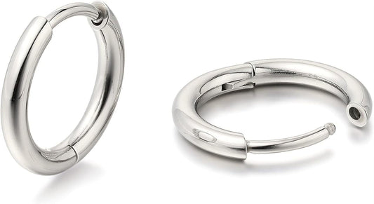 Limerencia G23 Pure Titanium earrings hypoallergenic earrings Unisex (14mm, No stones)