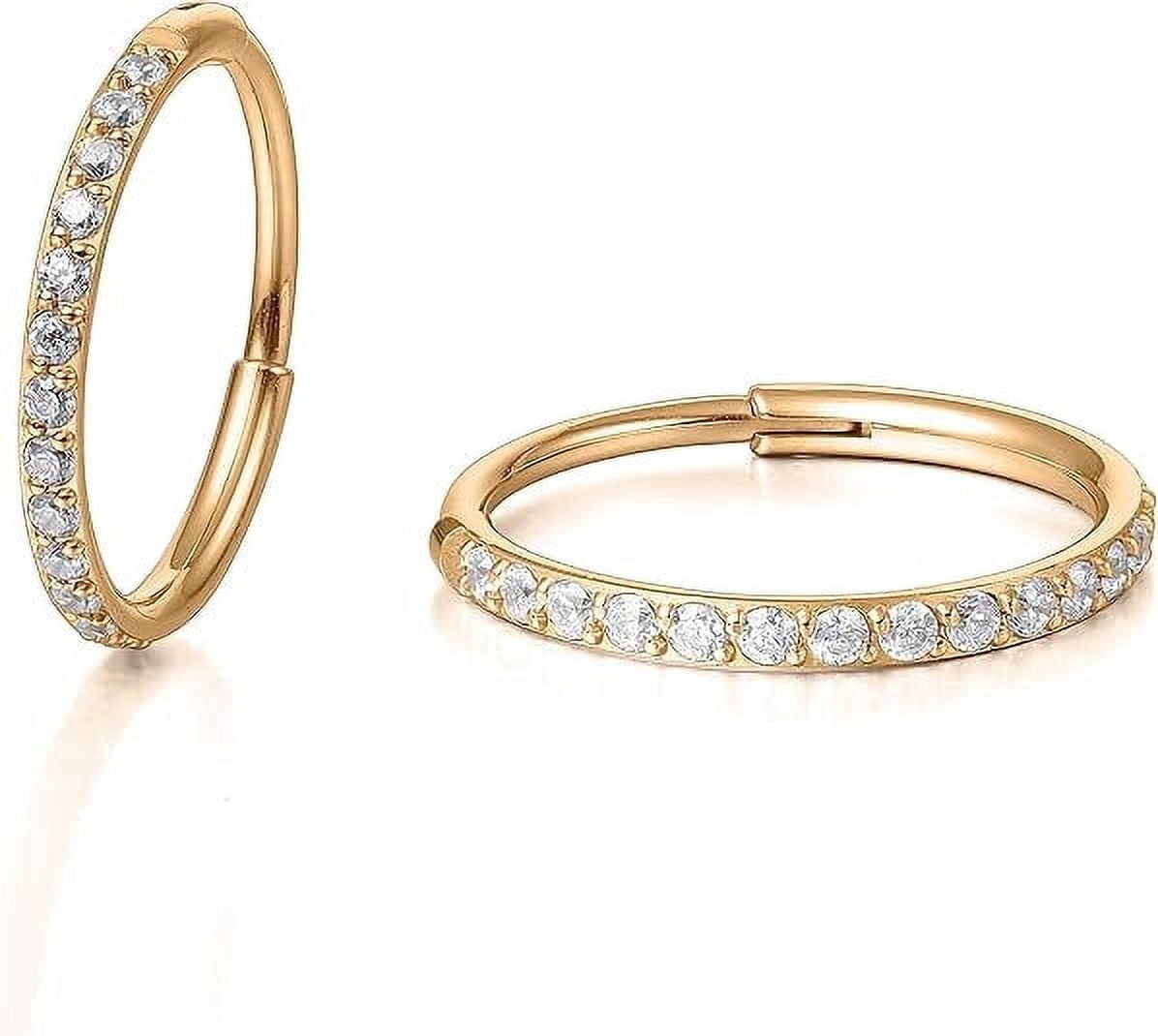 Limerencia Gold Titanium Hoop Earrings for Women Men,Cartilage for Piercing , Lightweight, Hypoallergenic, Nickel-Free Lead-Free, Non-Tarnish, Unisex