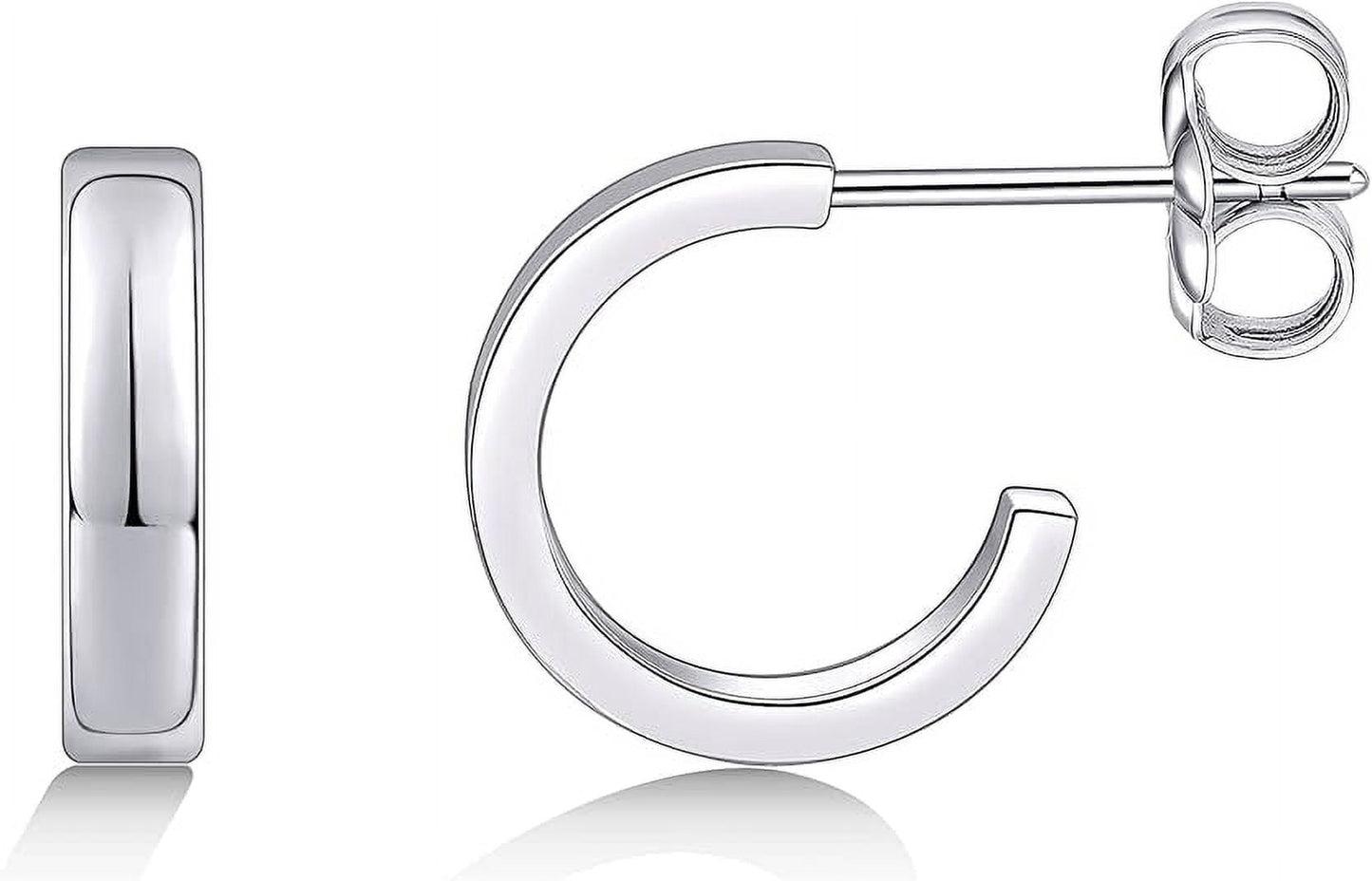 Limerencia Open Huggie Hoop Earrings for Women Titanium Hypoallergenic Jewelry, Lightweight Small Hoops